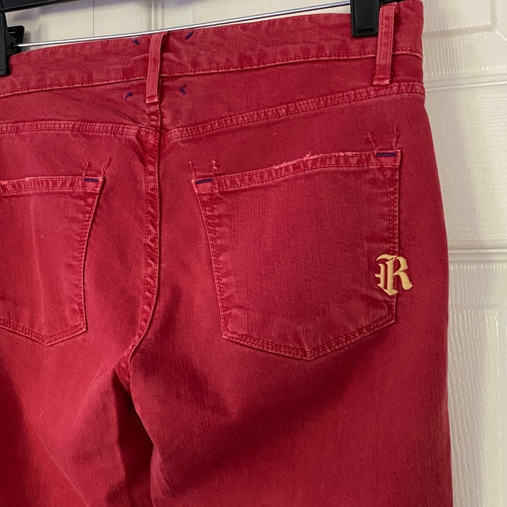 Rich & Skinny Women’s Jeans Flare Leg Pants Red size 24 - Picture 3 of 11
